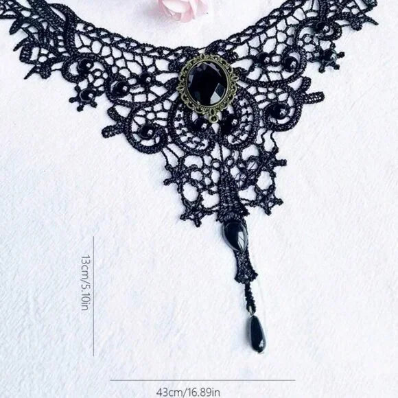 Black Lace Choker Necklace