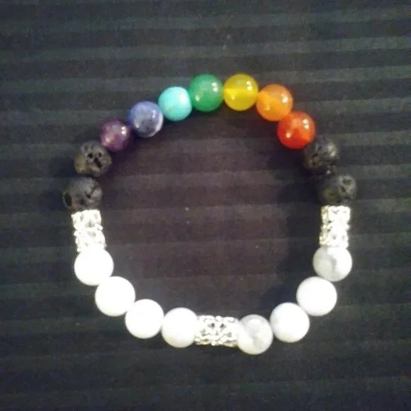 Chakra Cleansing & Lava Stone Bracelet