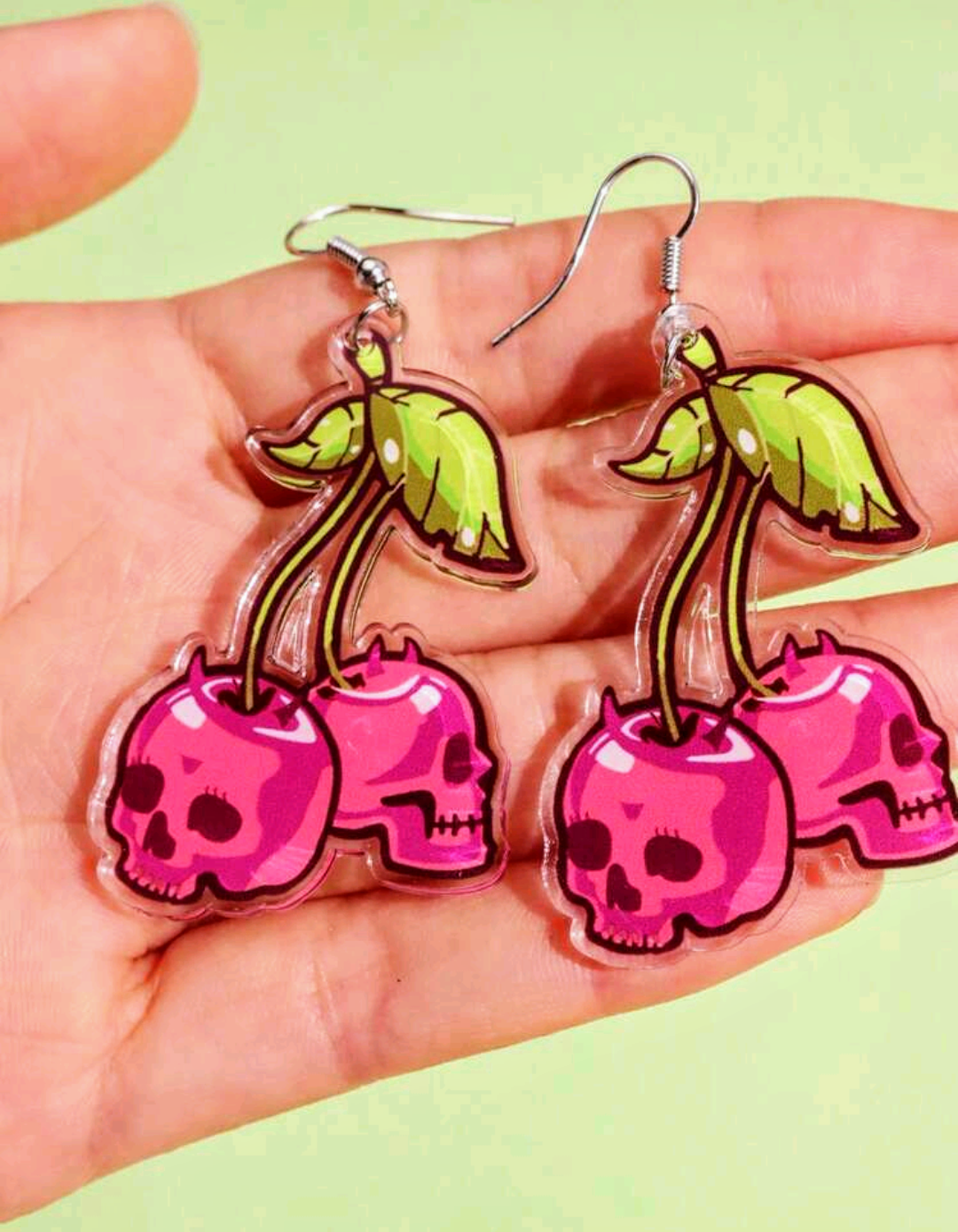 Cherry Skull Earrings