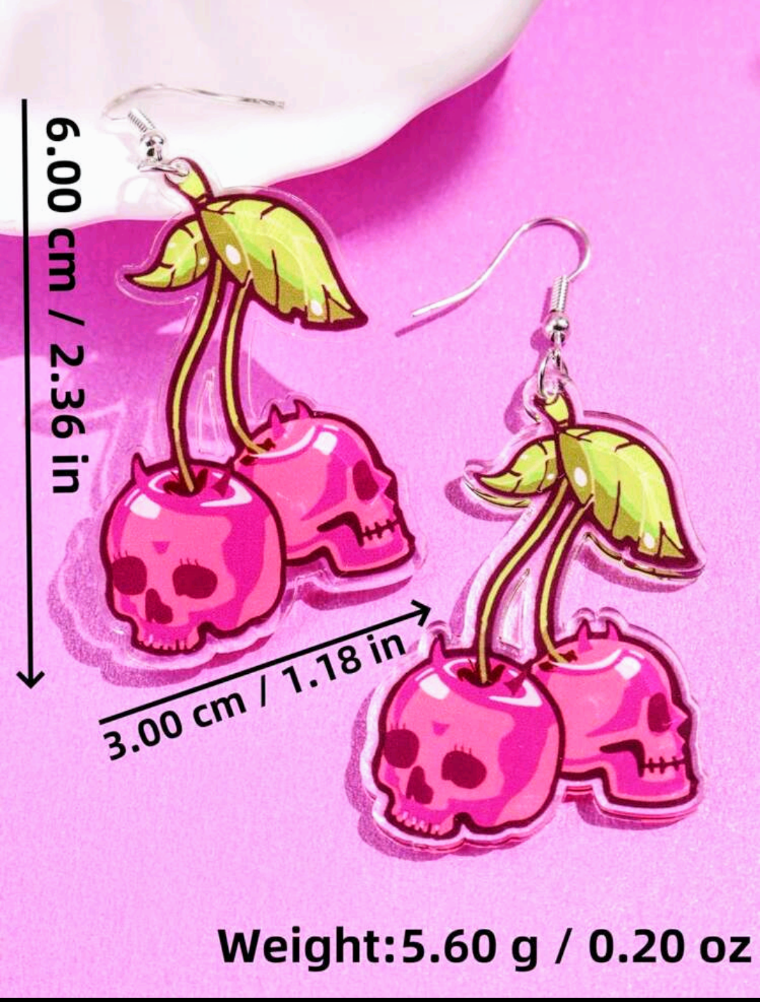 Cherry Skull Earrings