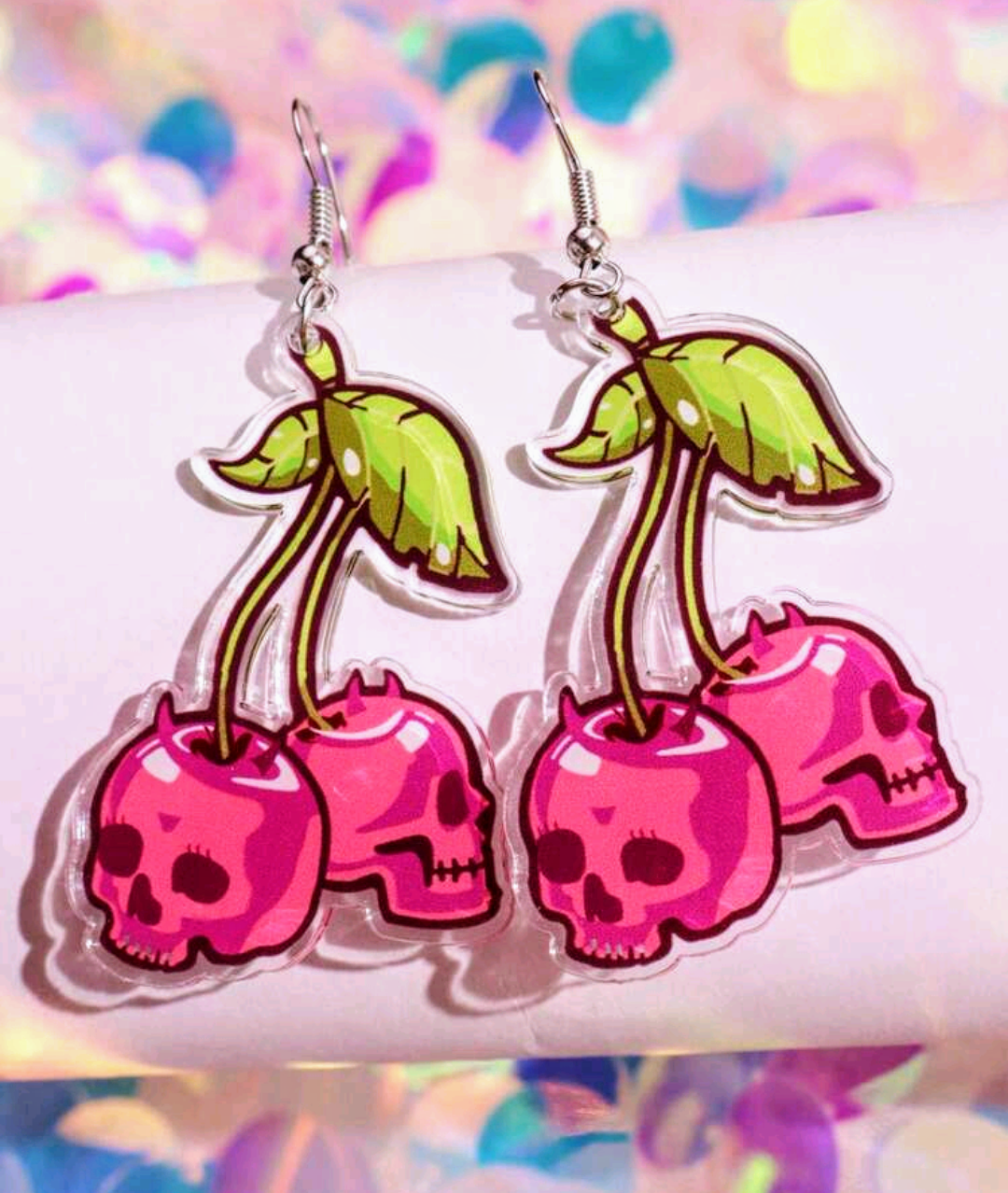 Cherry Skull Earrings