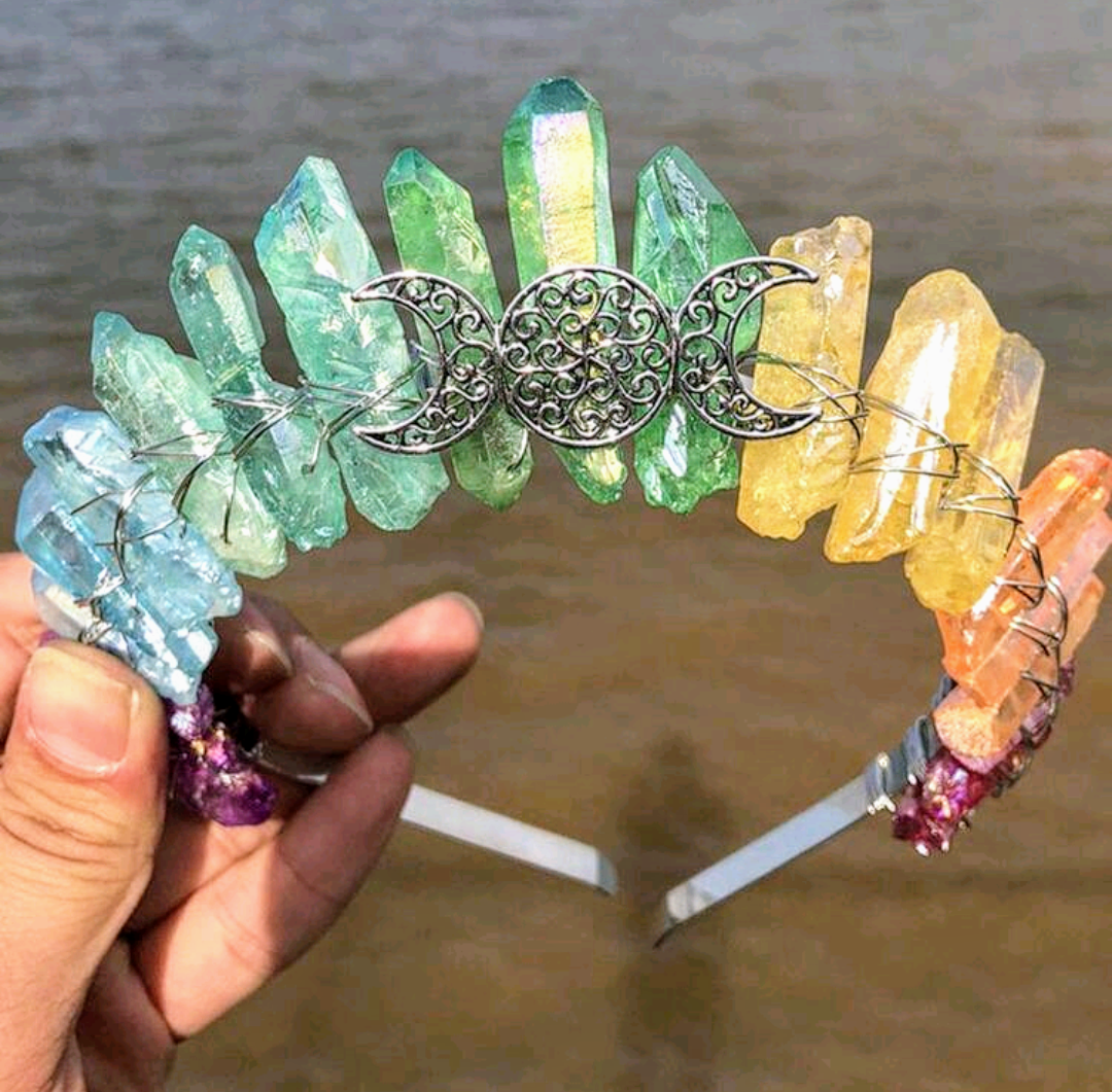 Rainbow Crystal Tiara