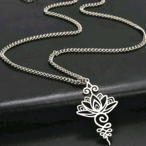 Silver Lotus Necklace