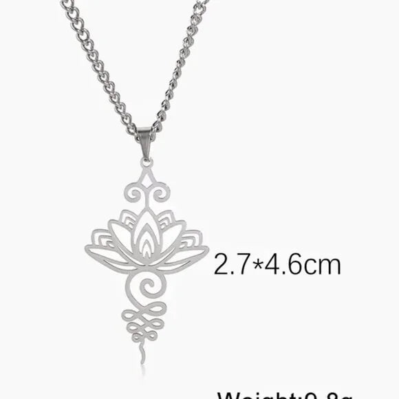 Silver Lotus Necklace